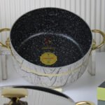 ⁦طقم جرانيت حجرى شريط دهبى 16 قطعة تركى-المنار⁩ - الصورة ⁦8⁩