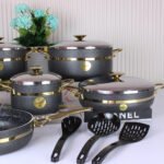 ⁦طقم جرانيت حجرى شريط دهبى 16 قطعة تركى-المنار⁩ - الصورة ⁦3⁩