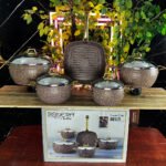 ⁦طقم جرانيت بيد مدهب 9 قطع بونيرا-فلانتينو⁩ - الصورة ⁦5⁩