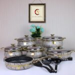 ⁦طقم جرانيت حجرى شريط دهبى 16 قطعة تركى-المنار⁩ - الصورة ⁦6⁩