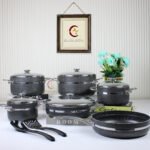 طقم جرانيت حجرى شريط فضى 16 قطعة تركى-المنار