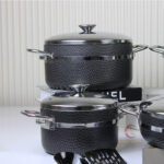 ⁦طقم جرانيت حجرى شريط فضى 16 قطعة تركى-المنار⁩ - الصورة ⁦3⁩