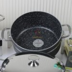 ⁦طقم جرانيت حجرى شريط فضى 16 قطعة تركى-المنار⁩ - الصورة ⁦4⁩