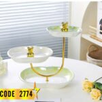 ⁦شيالة كعك 3 حامل مدهب-كود 2774⁩ - الصورة ⁦4⁩