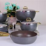 ⁦طقم تيتانيوم مضلع مدهب 9قطع بسمك4.5مللى-مونتيلا⁩ - الصورة ⁦9⁩