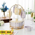 ⁦طقم شوربة بالحلة سيلفر مضلع- كودA64⁩ - الصورة ⁦3⁩