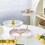 ⁦شيالة كعك 3 حامل مدهب-كود 2774⁩ - الصورة ⁦3⁩