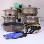 ⁦طقم جرانيت حجرى بومبية 18 قطعة تركى-المنار⁩ - الصورة ⁦3⁩