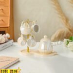 ⁦طقم قهوة بالكنكة على حامل-كود 2526⁩ - الصورة ⁦3⁩