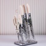 ⁦طقم سكينة 7X1 سلفر سادة- الهلال⁩ - الصورة ⁦2⁩