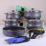 طقم جرانيت حجرى بومبية 18 قطعة تركى-المنار