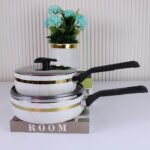 ⁦طقم مقلاية جرانيت بالغطا مقاس (20-24) تركى المنار⁩ - الصورة ⁦2⁩