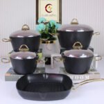 طقم تيتانيوم يد مدهب 9قطع-4,5مللى-بونيرا-ديانا