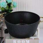 ⁦طقم تيتانيوم مضلع بيد مدهب 9قطع-فينزيا-بونيرا⁩ - الصورة ⁦9⁩