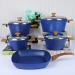 طقم تيتانيوم بيد خشبى 9قطع 4 مللى-ميلينا-بونيرا